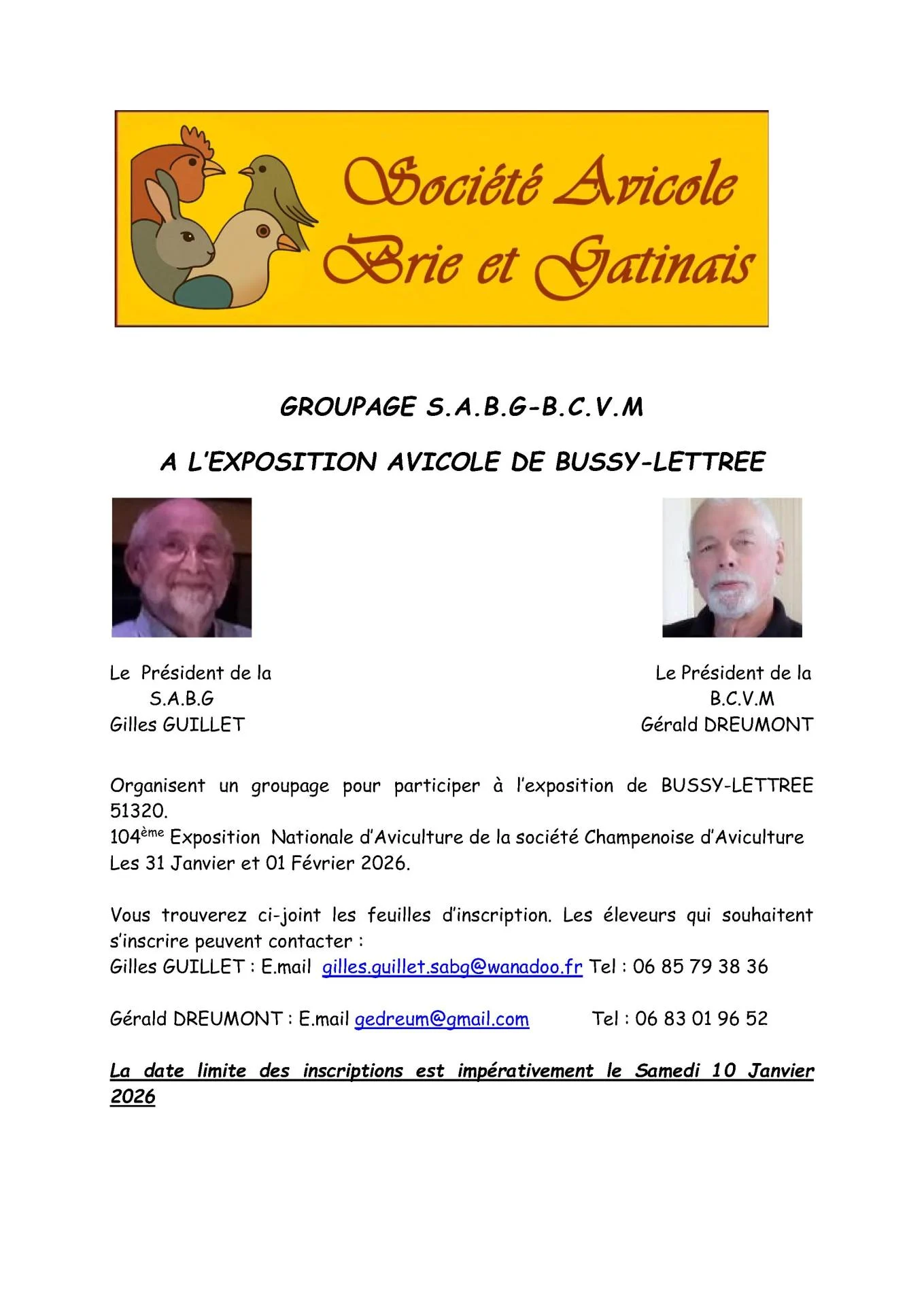 Groupage bussy lettree