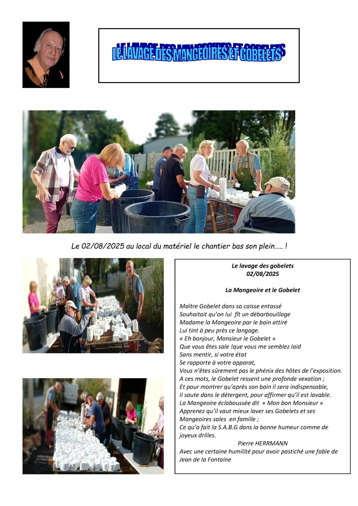 Le lavage des mangeoires et gobelets 2025 1
