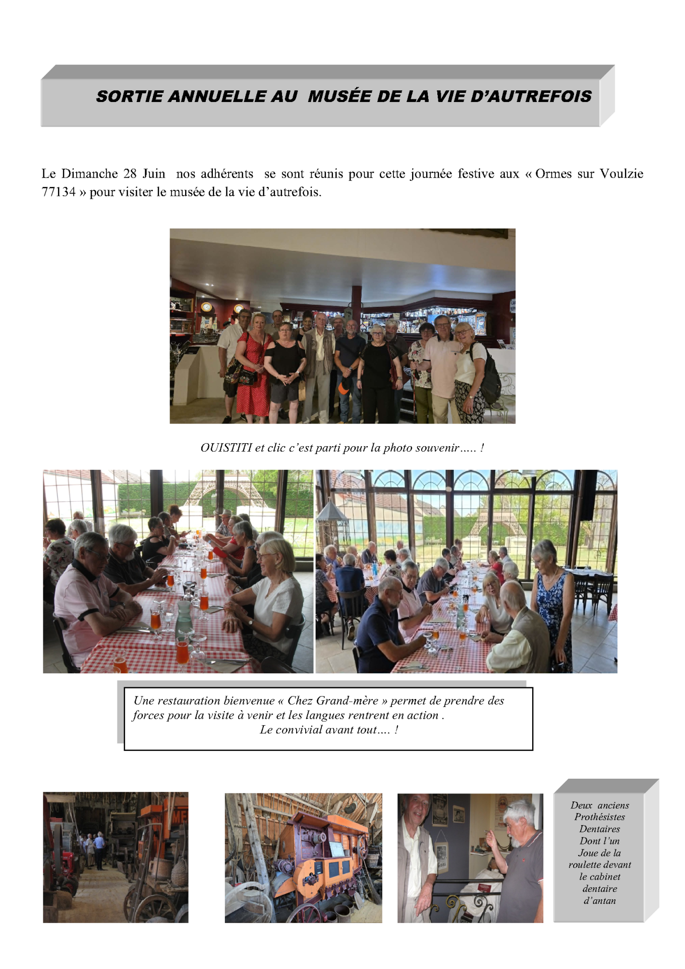 Sortie le musee de la vie d autrefois 1