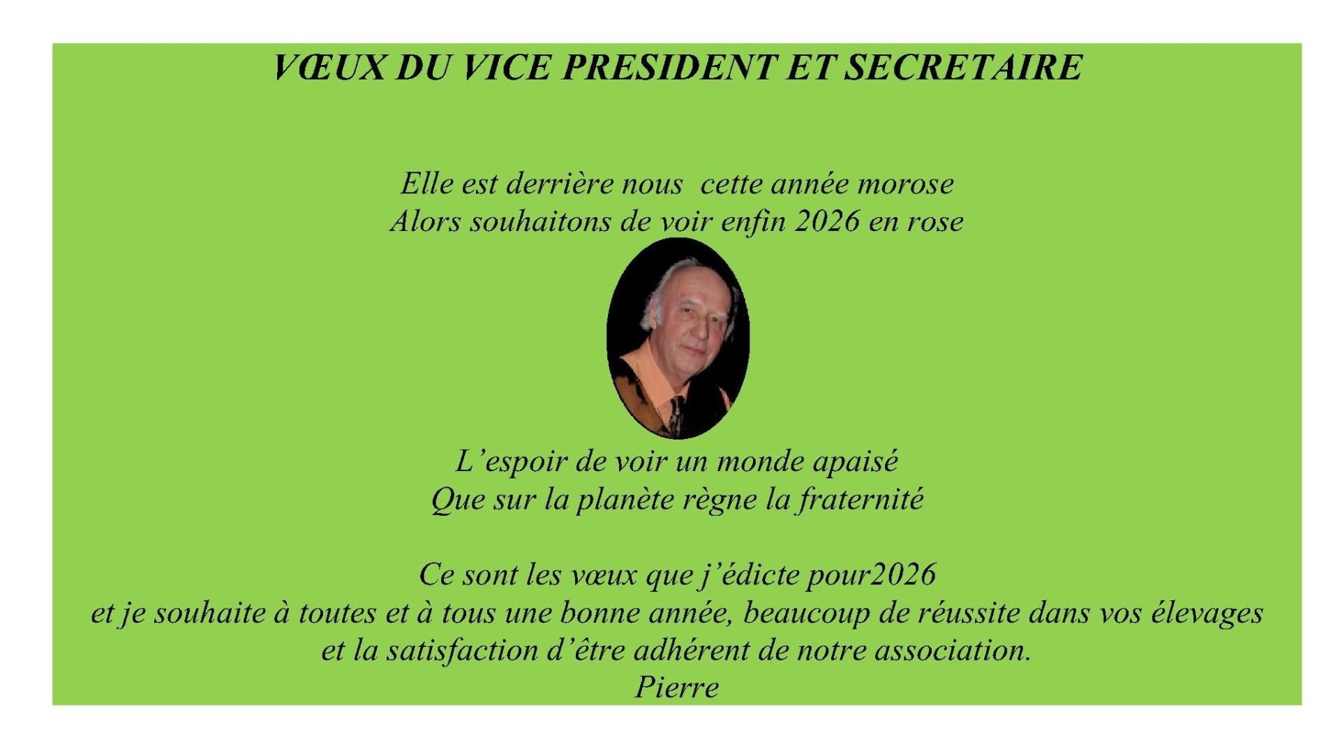 Voeux du vice president et secretaire 1